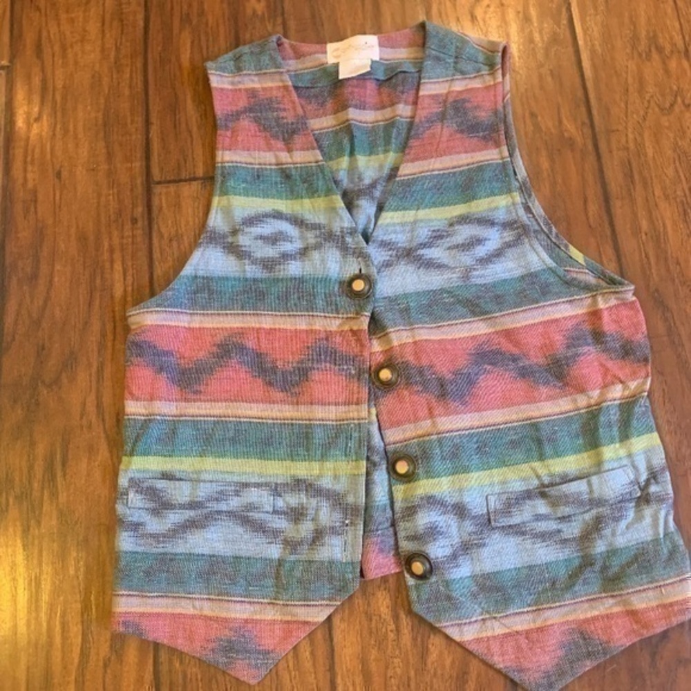 Vintage Western Aztec Vest.